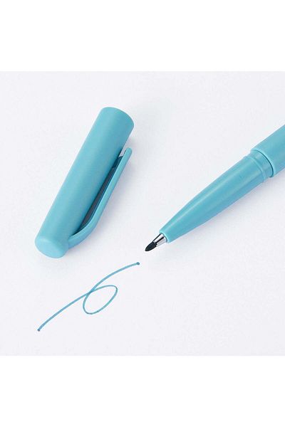 Muji قلم حبر جاف مائي، رمادي سماوي