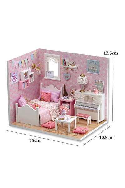 Choice مجموعة بناء نموذج منزل الدمية الصغير ثلاثي الأبعاد مع غطاء 3015، غرفة ...