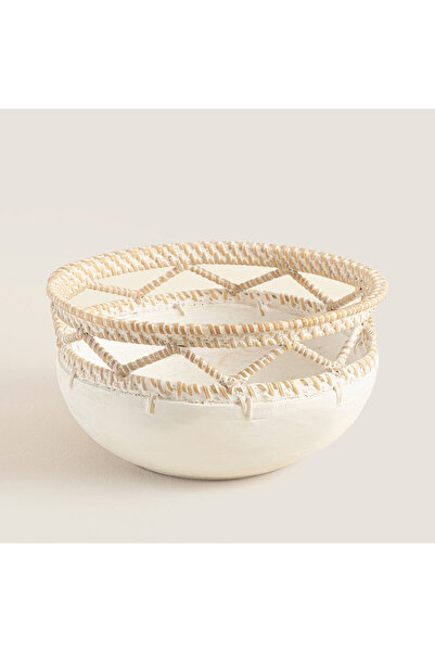 Chakra Gillie Dekoratif Kase S Beyaz