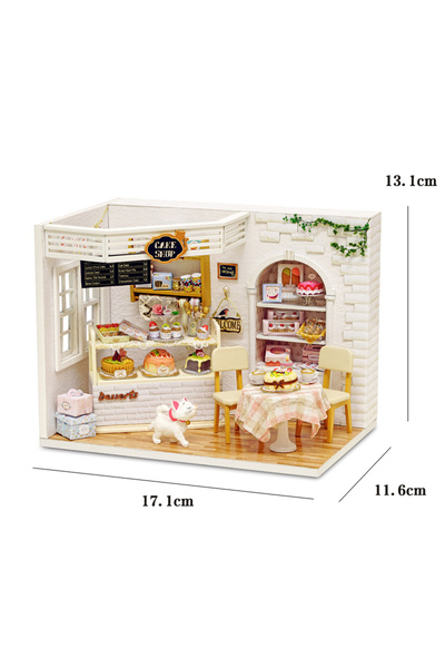 Choice 3014 مع غطاء قطة صغيرة بيت الدمية ثلاثي الأبعاد تجميع نموذج بناء مجموع...