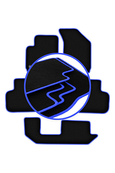 shumee Covorașe auto CARLUX-BLUE pentru: Fiat Freemont 7 locuri (2011-2016)