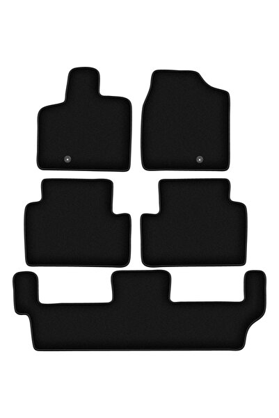 shumee Covorașe BASIC negre din velur pentru: Lancia Voyager 7 locuri (2011-2...