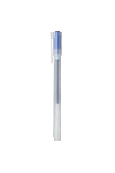Muji قلم حبر جاف بغطاء حبر جل، 0.38 مم، أزرق