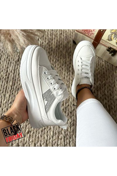 dehaine Women's sneakers, casual, made of eco-leather, fashion, CL2402, white