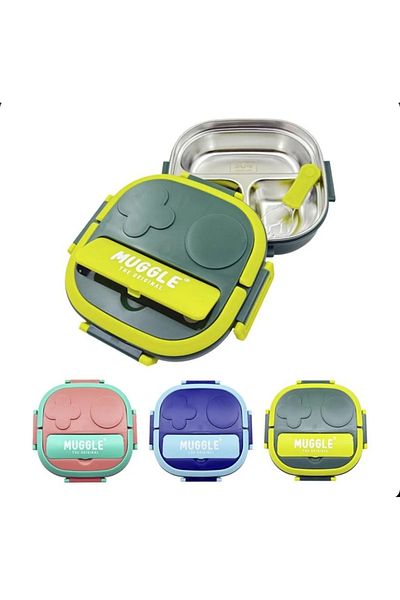 ALPA STORE Muggle 500 ml Stainless Steel Lunch Box 3 Compartments Lunch Box Lunch Box Food Thermose Field Trip