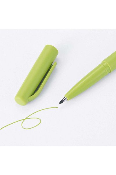 Muji قلم حبر جاف مائي، أخضر زيتوني