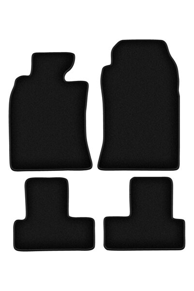 shumee Covorașe BASIC negre din velur pentru: Mini Cooper R52 hatchback (2004...