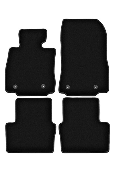 shumee Covorașe BASIC negre din velur pentru: Mazda 2 III hatchback (2015-)