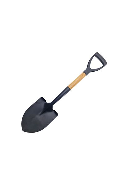 flores Small garden shovel, with handle, black, 690 mm