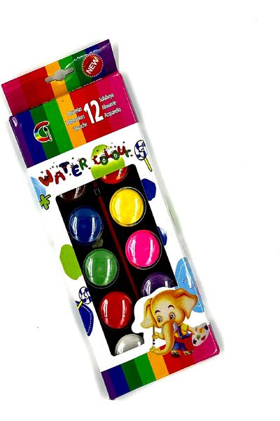 RAHALIFE HOME SOLUTION RAHALIFE 12-Piece Watercolor Set with Box | Vibrant Colors for Kids, Artists & DIY Craft Projects