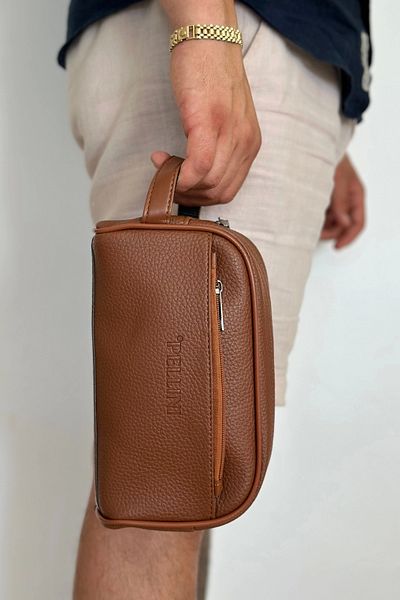 By Pellini Men's Faux Leather Handbag Brown