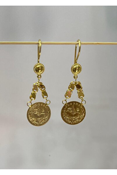 Çelikoğlu Kuyumculuk ÇELİKOĞLU KUYUMCULUK 14 AYAR ALTIN SARI LİRALI REŞAT KÜPESİ 3,01 GR ..