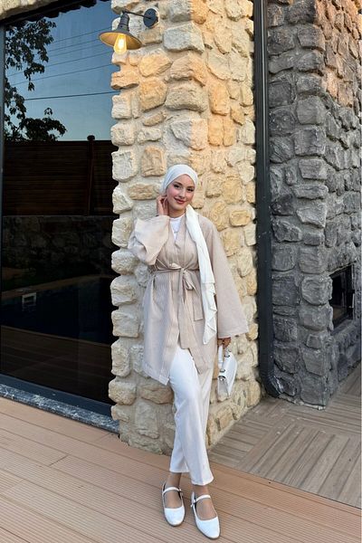 lurex moda Striped Kimono