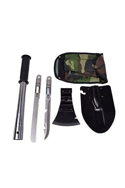 flores Multifunctional shovel, 8 in 1, stainless steel, 51 cm, black