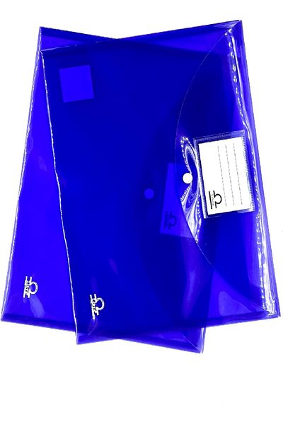 RAHALIFE HOME SOLUTION RAHALIFE Envelope Button Bag | Foolscap Size | 200 Micron | 4 Pcs | Assorted Colors | Secure Files