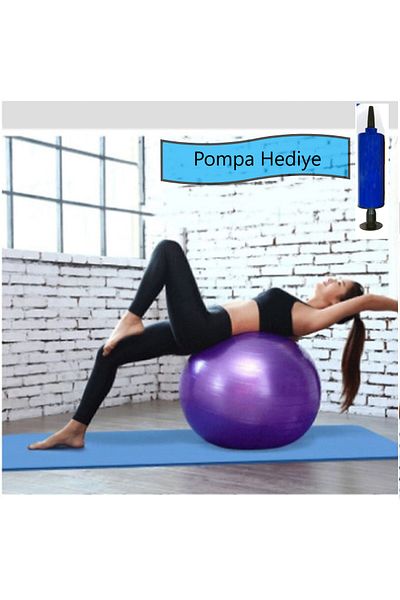 Duffa 65cm Pilates Ball + Pump Plates Ball Balance Ball Yoga Sports Exercise Ball Gymnastics Fitness Ball
