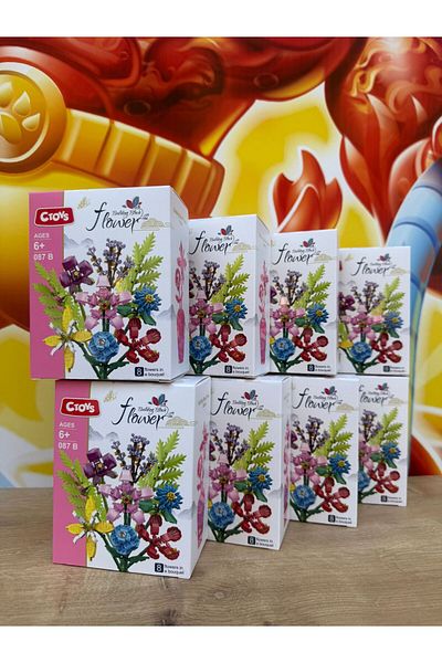 SECTOYS Decorative Rose Flower Bouquet Building Set Lego Flower Lego 500+ Pieces 8 Boxes Full Set