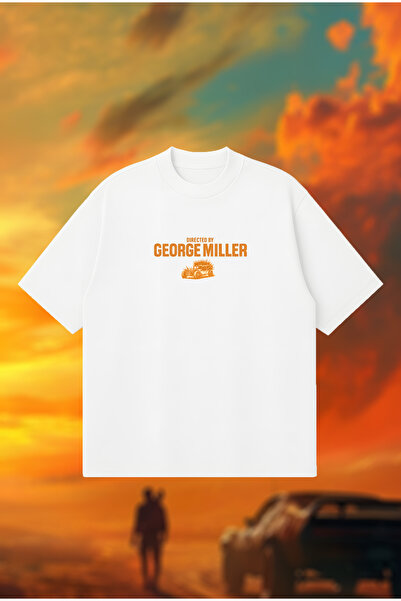 PURE POWER تيشيرت للجنسين بمقاس كبير من تصميم جورج ميلر Boxy Fit - تي شيرت مط...