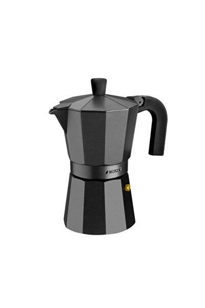MONİX Espressor Monix Vitro cu aragaz, aluminiu, negru, 3 porții