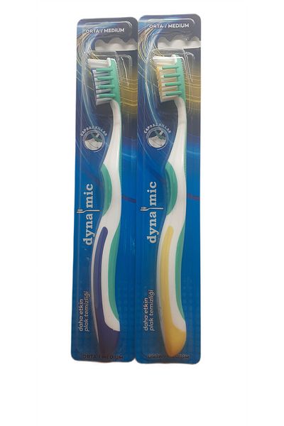 Dynamic Toothbrush Medium Hard (Medium) X 2 Pcs