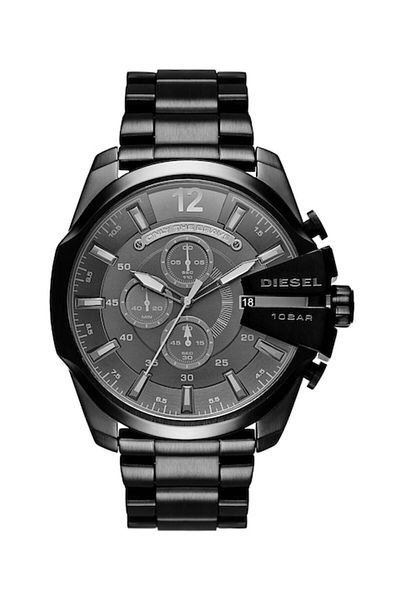 Diesel , Stainless Steel Chronograph Watch, Black