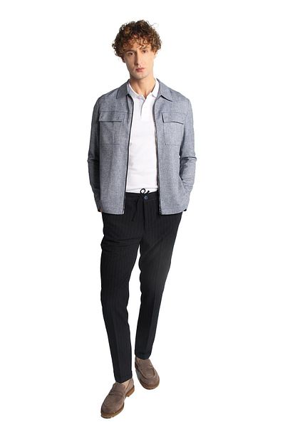 İgs Men's Navy Blue Spring Coat
