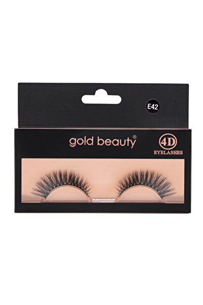 Gold Beauty Doğal Görünümlü Tekrar Kullanılabilir Ipek Takma Kirpik E-42