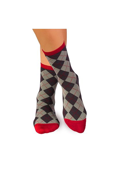 Pirin Hill Sosete bambus COMFORT FEET Argyle Anthracite Grey