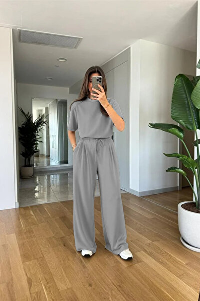 YAKAMEL Kadın Şık Trend Kısa Kollu Takım