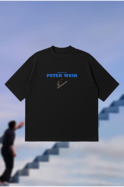 PURE POWER تي شيرت للجنسين بمقاس كبير من تصميم بيتر وير Boxy Fit - تي شيرت مط...