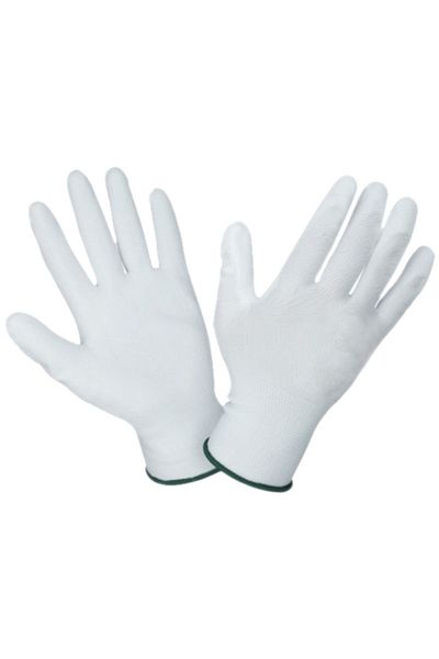 flores White polyurethane gloves, size XL