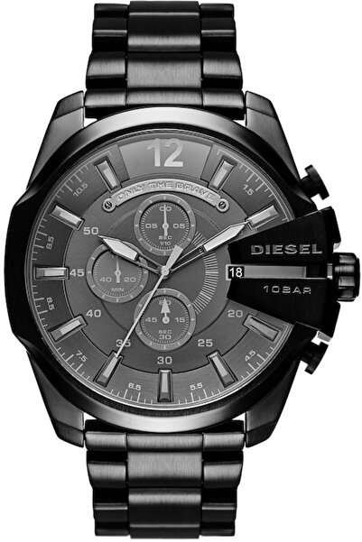 Diesel Ceas cronograf din oțel inoxidabil, negru