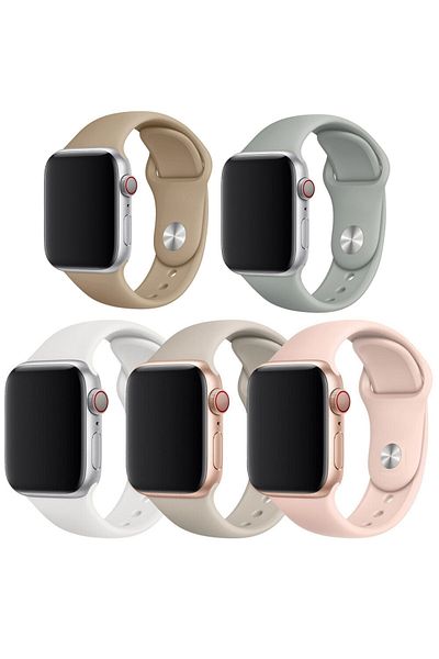 O Ozone Pack 5 Sport Bands For Apple Watch Band 42mm 44mm 45mm 49mm-Multi Color
