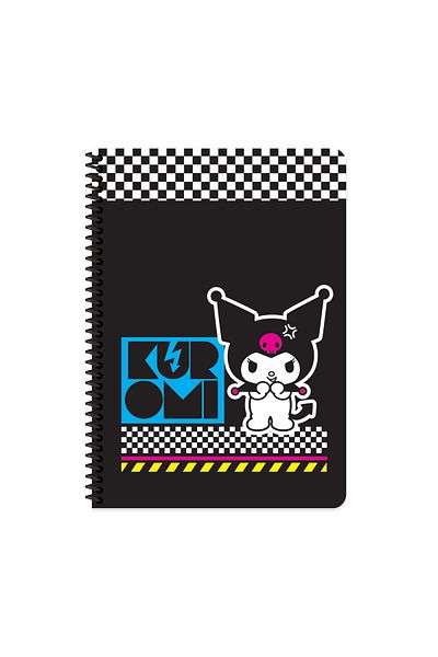 Keskin Colors Keskin Color Kuromi Checkered Notebook |   16.5 X 22.5 cm |   Spiral – 80 Sheets