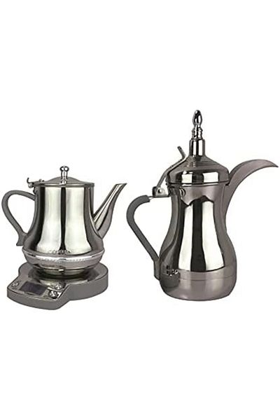 CROWNLINE Duo 252 Karak Tea And Arabic Coffee Maker, Stainless Steel With Infusers