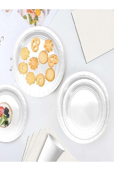 RAHALIFE HOME SOLUTION RAHALIFE 9" Plastic Party Plates | Pack of 20 | Durable & Disposable