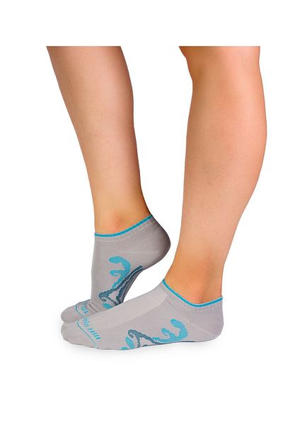 Pirin Hill Waves Gray cotton short socks