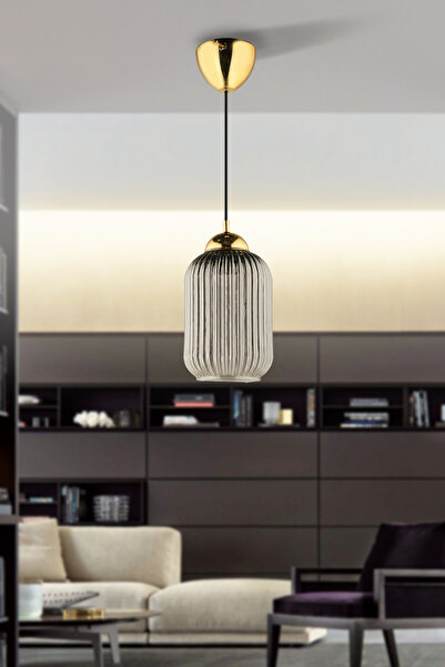 NisaLuce Nisa Luce Liva Camlı Tekli Avize- Fümel cam