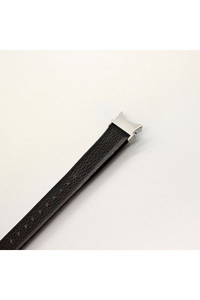 O Ozone Leather Band For Samsung Galaxy Watch 7 6 5 4 FE 40mm 44mm 45mmLitchi Texture Leather Straps - Black
