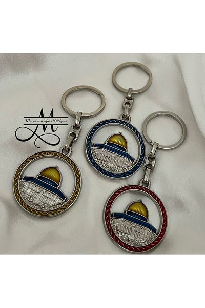 MerveninYaziAtolyesi Jerusalem Model Enamel Keychain (Red)