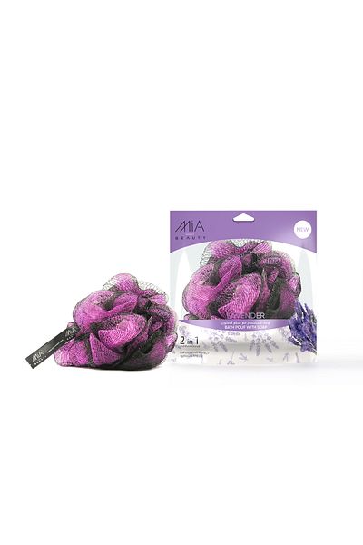 ALKHURAIJI Mia Bath Loofah with Lavender Soap Bars 120g