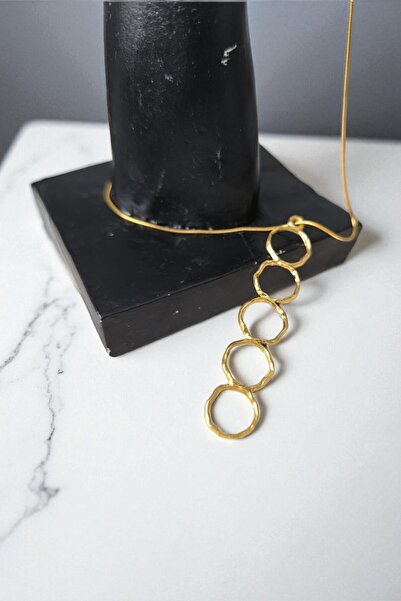 Pointmod قلادة على شكل حلقات معلقة بتصميم نسائي غير قابل للتشويه