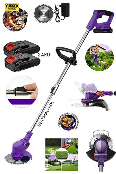 OG GERMANY STEEL 980PX Kızaklı Uzatma Kollu Akülü Ot Çalı Çim Biçme Şarjlı Tı...