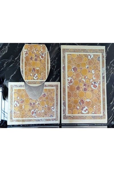 DECORA CASA HOME COLLECTİON Σετ πατάκι μπάνιου 60x100 50x60 35x50 Σετ τουαλέτας 3 τεμαχίων