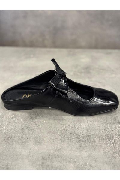 Akalın Akalin Handmade Genuine Leather Bow Slippers