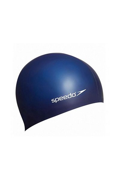 SPEEDO Plain Flat Silicone Cap Bonnet 8-709910011 Blue