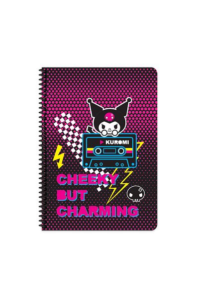 Keskin Colors Keskin Color Kuromi Checkered Notebook |   16.5 X 22.5 cm |   Spiral – 80 Sheets
