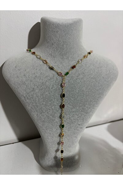mysteriajewelry Damla Taş Renkli Y Kolye