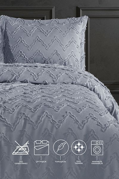 Elart Maribel Bedspread Double (240X250 cm) Blue