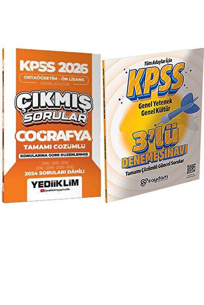 Yediiklim Yayınları KPSS 2026 Ortaöğretim-Önlisans Coğrafya Konularına Göre Ç...